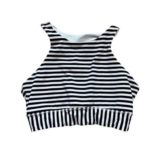 Athleta Other - ATHLETA Striped High Neck T-Back Sports Bra | Women’s S